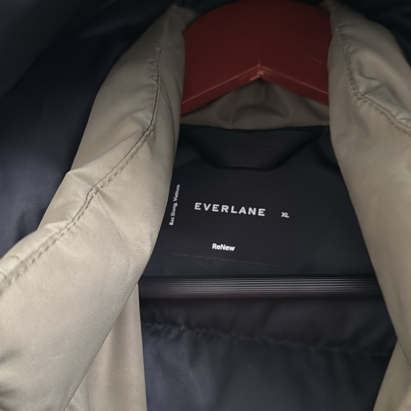 Everlane The ReNew Long Parka Coat Men XL Moss Primaloft Relaxed - Picture 8 of 10